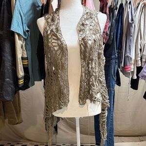 Daytrip Taupe Open-Knit Cardigan